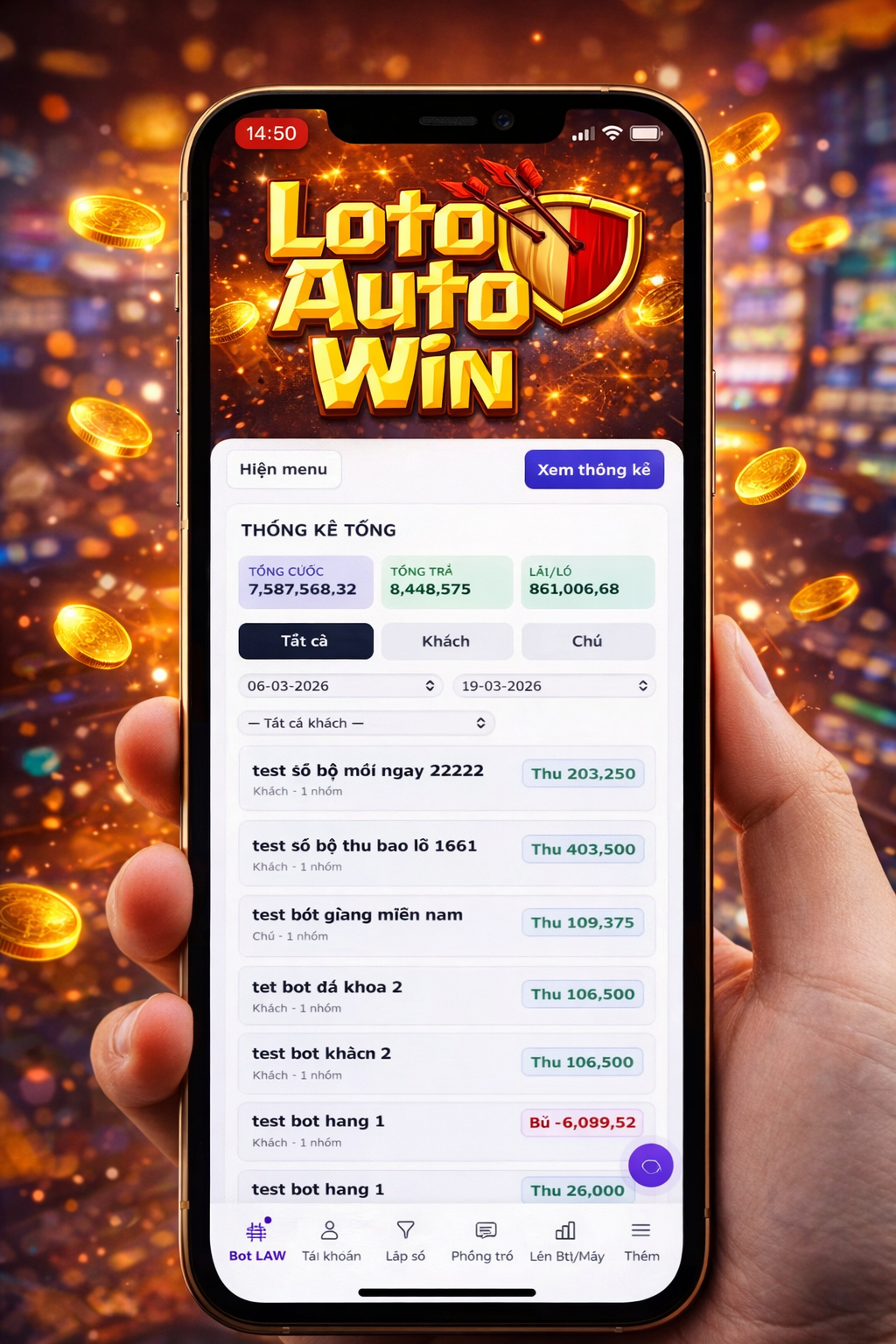 LottoAutoWin Dashboard